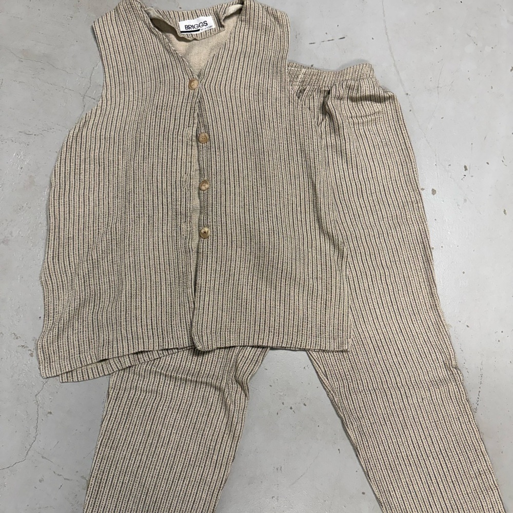 Briggs New York Tan Striped matching set
